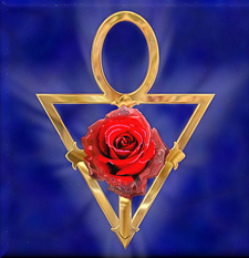 18708_AMORC-Emblem Ankh-Dreieck + Rose auf dublau.jpg